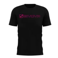 Tricou Givova Mondo, Negru / Fuxia