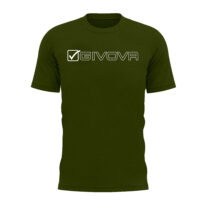 Tricou Givova Mondo, Verde militar / Alb