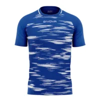 Tricou sport Givova Pixel, Albastru Royal / Alb