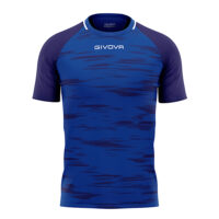 Tricou sport Givova Pixel, Albastru Royal / Bleumarin