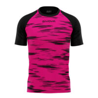 Tricou sport Givova Pixel, Fuxia / Negru