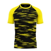 Tricou sport Givova Pixel, Negru / Galben