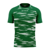 Tricou sport Givova Pixel, Verde / Alb