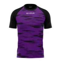 Tricou sport Givova Pixel, Mov / Negru