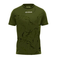 Tricou sport Givova Grafite, Verde Militar