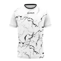 Tricou sport Givova Grafite, Alb / Negru