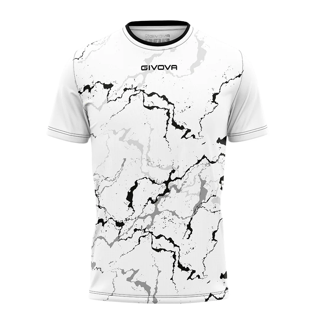 Tricou sport Givova Grafite, Alb / Negru - imagine 1