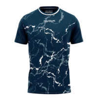 Tricou sport Givova Grafite, Bleumarin / Alb