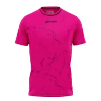 Tricou sport Givova Grafite, Fuxia / Negru