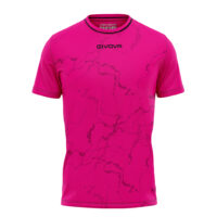Tricou sport Givova Grafite, Fuxia / Negru