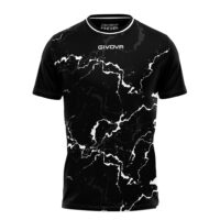 Tricou sport Givova Grafite, Negru / Alb