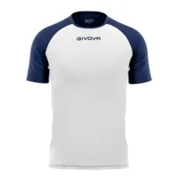 Tricou sport Givova Capo, Alb / Bleumarin