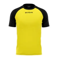 Tricou sport Givova Capo, Galben / Negru