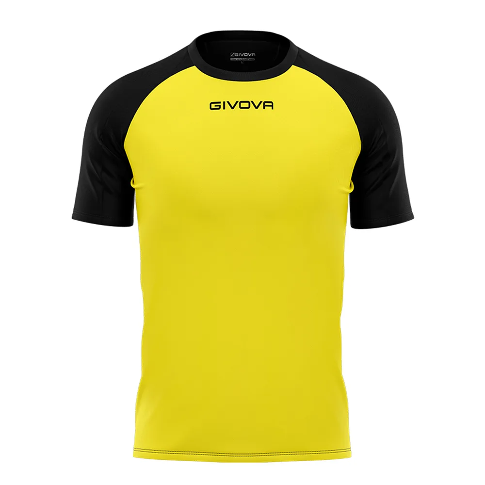 Tricou sport Givova Capo, Galben / Negru - imagine 1