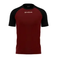 Tricou sport Givova Capo, Visiniu / Negru