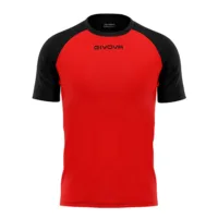 Tricou sport Givova Capo, Rosu / Negru