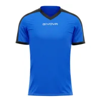 Tricou sport Givova Revolution, Albastru Royal / Negru