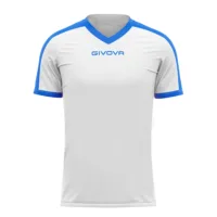 Tricou sport Givova Revolution, Alb / Albastru Royal