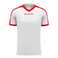 Tricou sport Givova Revolution, Alb / Rosu