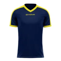 Tricou sport Givova Revolution, Bleumarin / Galben