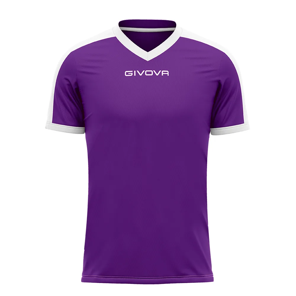 Tricou sport Givova Revolution, Mov / Alb - imagine 1