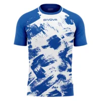 Tricou sport Givova Art, Albastru Royal / Alb