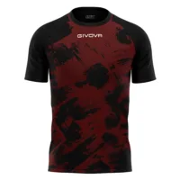 Tricou sport Givova Art, Visiniu / Negru