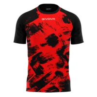 Tricou sport Givova Art, Rosu / Negru