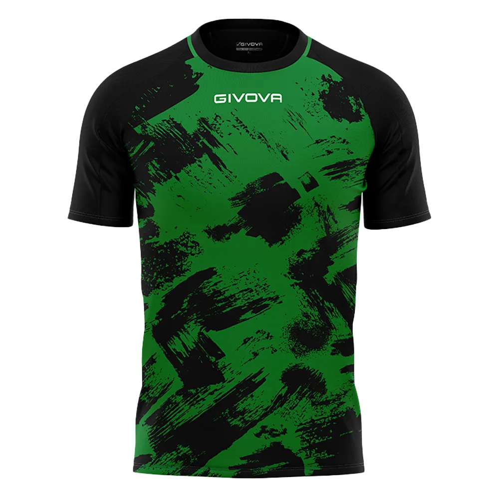 Tricou sport Givova Art, Verde / Negru - imagine 1