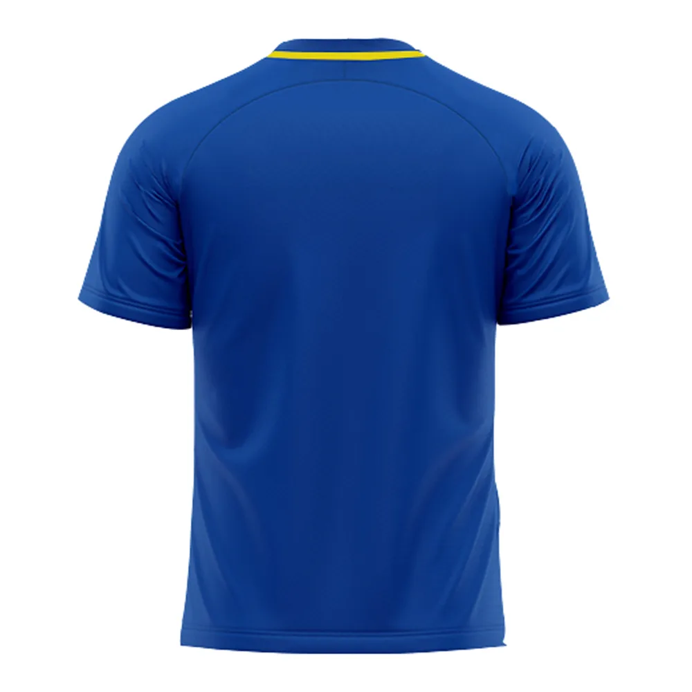 Tricou sport Givova Stripe, Albastru Royal / Galben - imagine 2