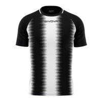 Tricou sport Givova Stripe, Alb / Negru