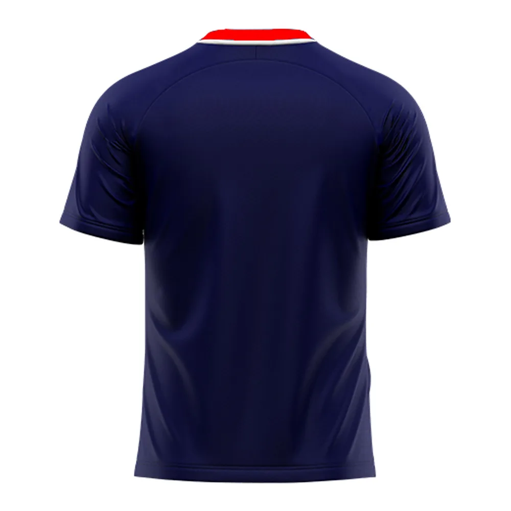 Tricou sport Givova Stripe, Bleumarin / Rosu - imagine 2