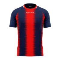 Tricou sport Givova Stripe, Bleumarin / Rosu