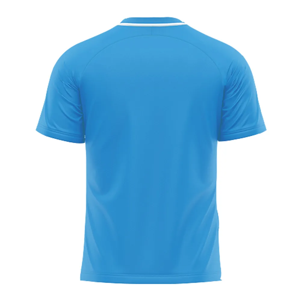 Tricou sport Givova Stripe, Albastru Sky / Alb - imagine 2