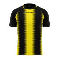 Tricou sport Givova Stripe, Galben / Negru