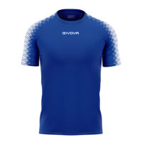 Tricou sport Givova Club, Albastru Royal / Alb