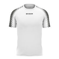 Tricou sport Givova Club, Alb / Negru
