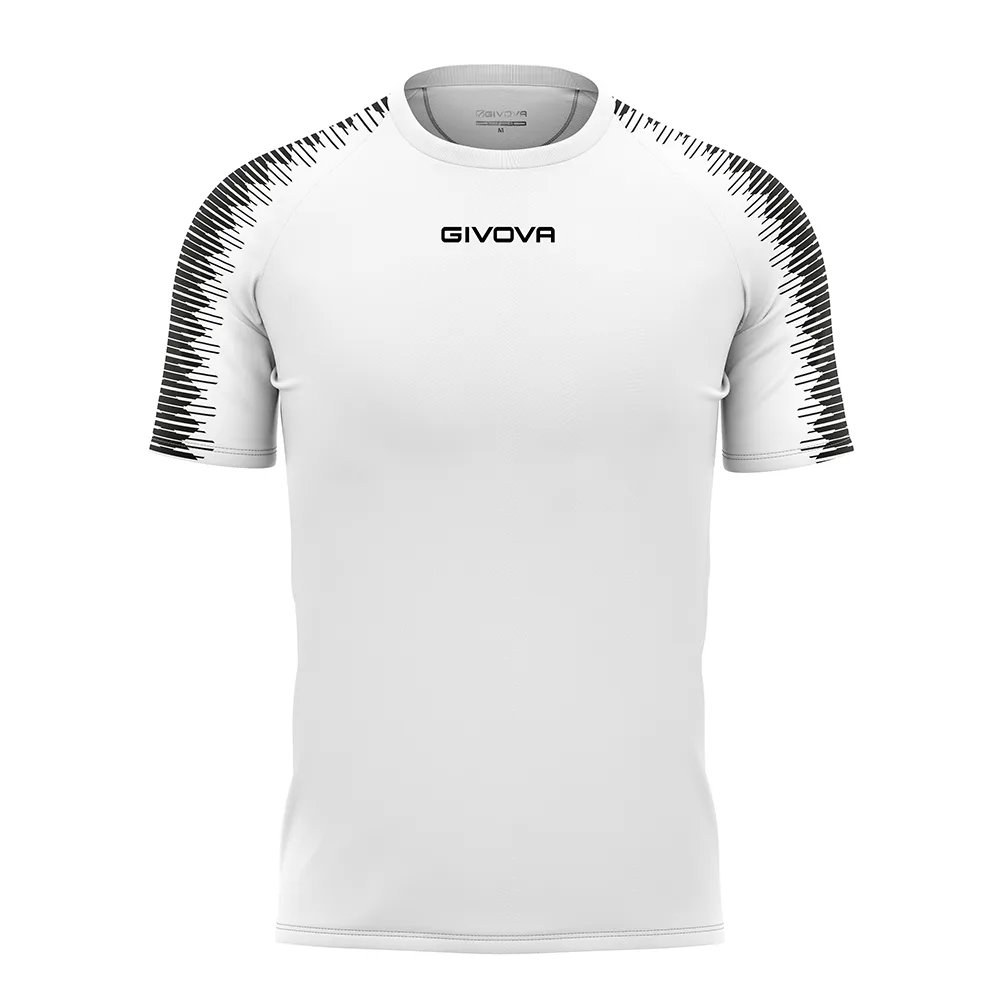 Tricou sport Givova Club, Alb / Negru - imagine 1