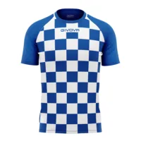 Tricou sport Givova Dama, Alb / Albastru Royal