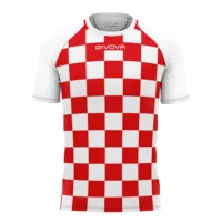 Tricou sport Givova Dama, Alb / Rosu