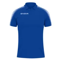 Tricou polo Givova Club, Albastru Royal / Alb