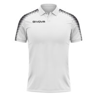 Tricou polo Givova Club, Alb / Negru