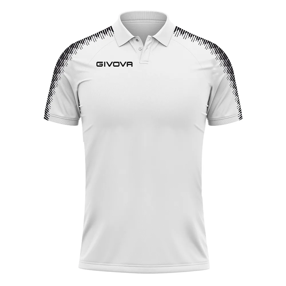 Tricou polo Givova Club, Alb / Negru - imagine 1