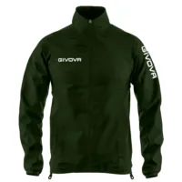 Geaca ploaie Givova Wind, Verde militar / Alb