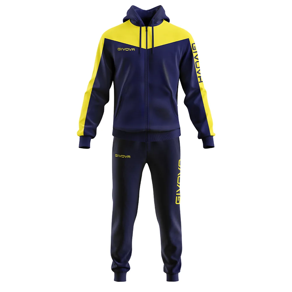 Trening Givova Roma cu gluga, Bleumarin / Galben - imagine 1