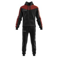 Trening Givova Roma cu gluga, Negru / Visiniu