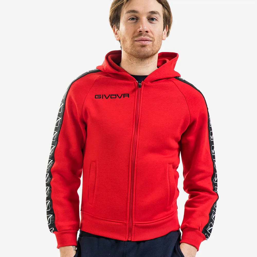 Hanorac Givova Felpa Full-zip Band, Rosu - imagine 3