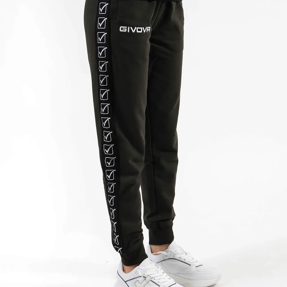 Pantaloni lungi Givova Terry Band, Verde Militar - imagine 2