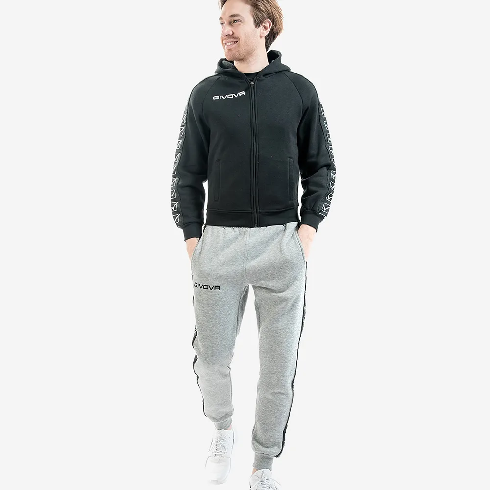 Hanorac Givova Felpa Full-zip Band, Negru - imagine 3