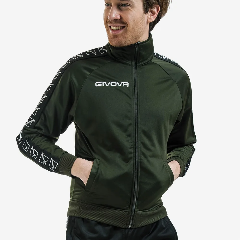 Bluza trening Givova Tricot Band, Verde Militar - imagine 3
